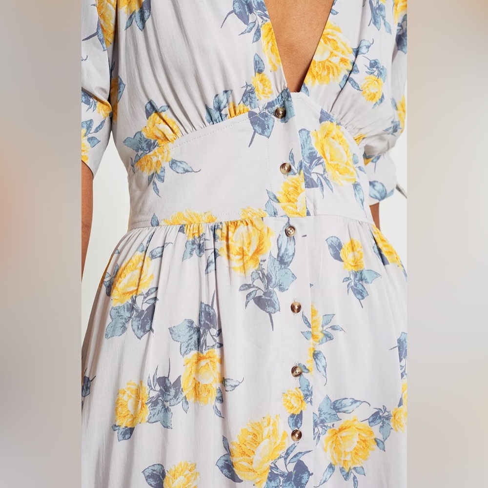 NWT Free People Love of my Life Floral Midi Dress - Picture 6 of 14